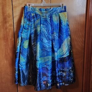 Starry Night Vincent Van Gogh Skirt